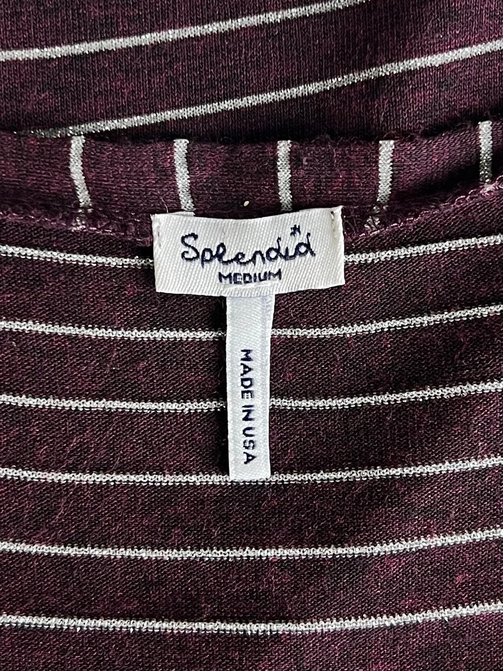 Splendid Lurex Stripe Tee - sz Medium